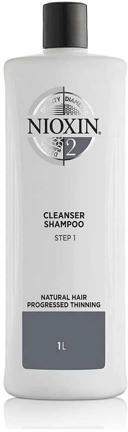 "Nioxin System 2" šampūnas, suteikiantis apimties labai silpniems ploniems plaukams 1000ml