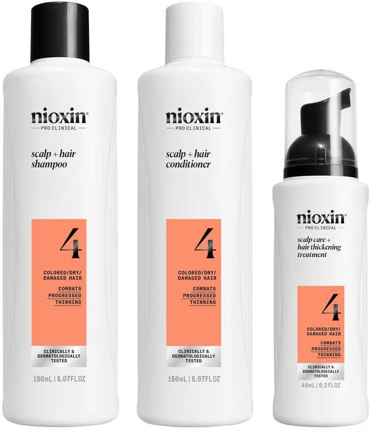 Nioxin Sistema 4 - Kit - Tratamiento Para Cabello Teñido Con Debilitamiento Avanzado 3 U
