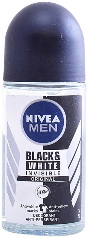 Nivea NIVEA MEN NIVEA Antyperspirant w kulce dla mężczyz Juodas & Baltas Invisible Original 50 ml