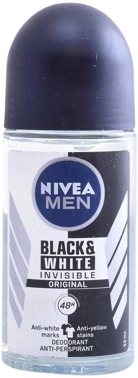 Nivea Men Juodas And Baltas Ivisible Original Dezodorantas Roll-On rutulinis dezodorantas vyrams 50ml
