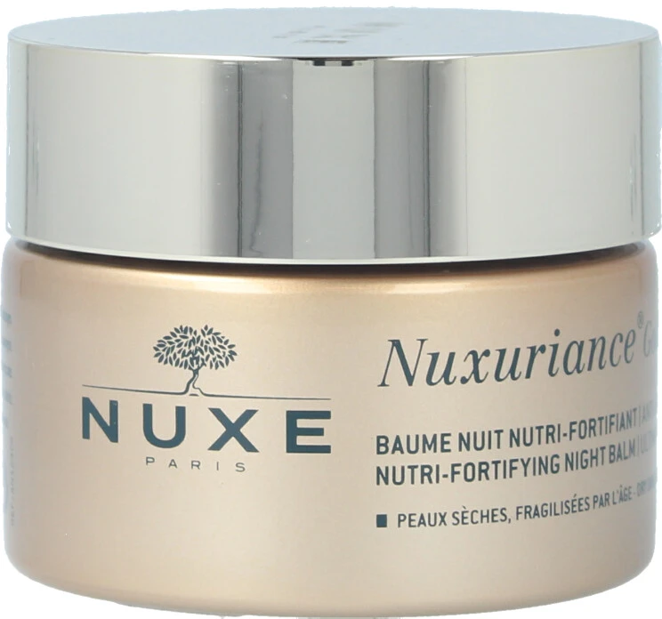 Nuxe Maitinamasis-stiprinamasis maksimaliai nuo senėjimo saugantis naktinis balzamas „Nuxuriance® Gold Nutri-fortifying night balm ultimate anti-aging“, 50 ml