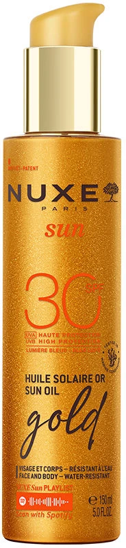 „Nuxe Sun“ itin stiprios apsaugos auksinis aliejus nuo saulės SPF30, 150 ml