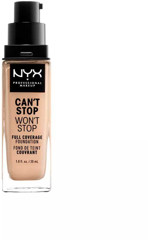 Nyx Can't Stop Won't Stop pilnai dengiantis makiažo pagrindas Warm Walnut 30ml