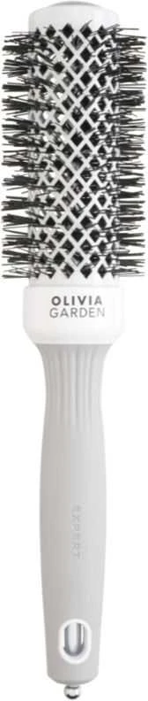 Plaukų šepetys džiovinimui Olivia Garden Expert Blowout Shine Baltas&Pilkas 35 mm