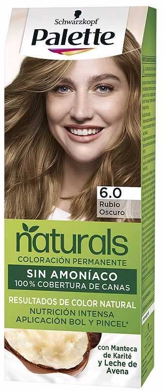 Schwarzkopf Palette Naturals 6.0 tamsiai šviesių dažų pakuotė