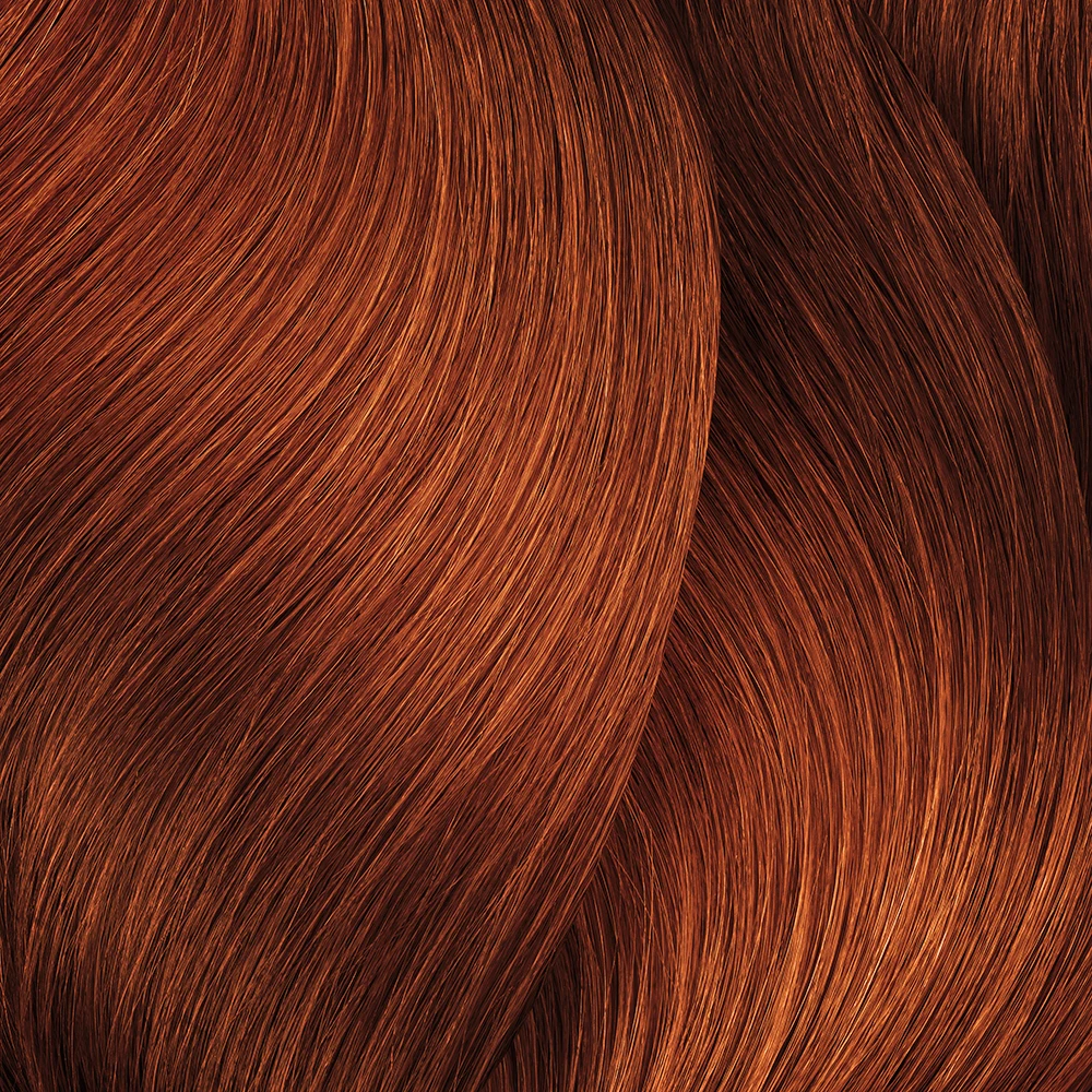 L‘Oreal iNOA 6.46 plaukų dažų spalvos pavyzdys