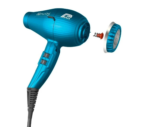 Plaukų džiovintuvas Parlux Digitalyon + MagicSense® difuzorius, mėlynos spalvos