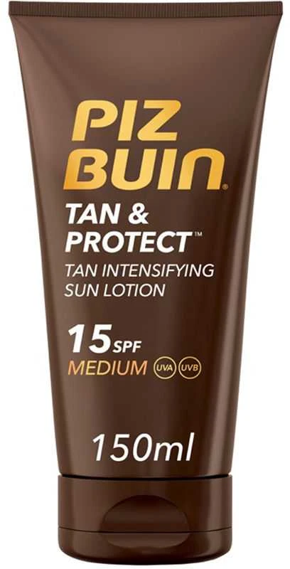 Įdegį spartinantis apsaugos nuo saulės losjonas Piz Buin Tan And Protect, SPF 15, 150 ml