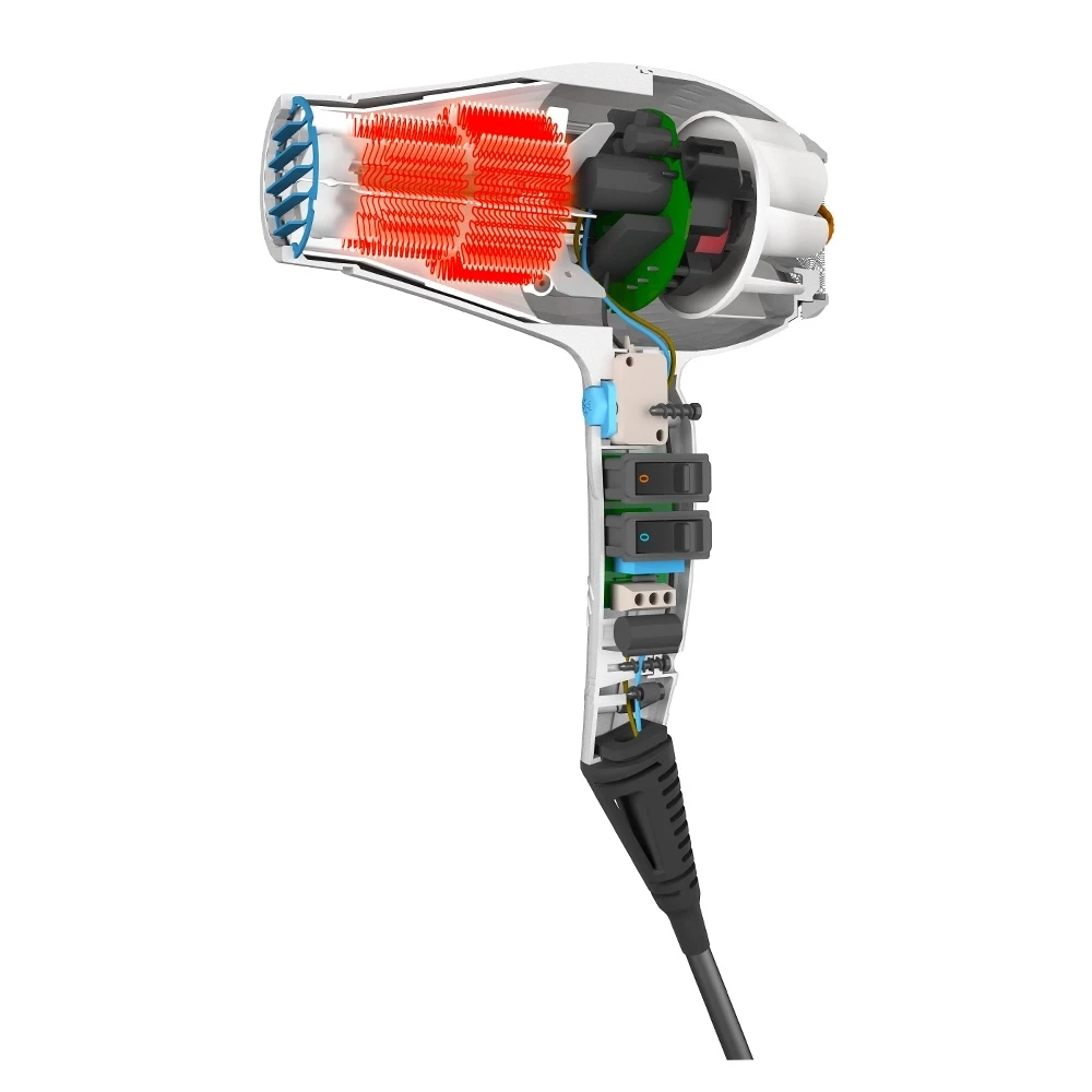 Plaukų džiovintuvas Parlux Digitalyon + MagicSense® difuzorius, sidabrinės spalvos