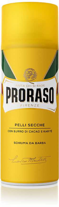 Proraso Geltona Shaving Putos maitininantis & Regenerating Maitinančios atstatomosios skutimosi putos, 400 ml