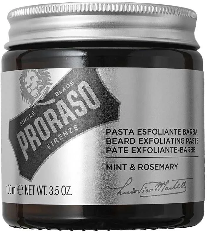 Proraso Beard Exfoliating Scrub Mėtų ir rozmarinų aromato barzdos šveitiklis, 100 ml