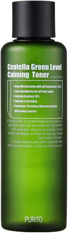 PURITO CENTELLA Žalias LEVEL CALMING veido tonikas, 200 ml