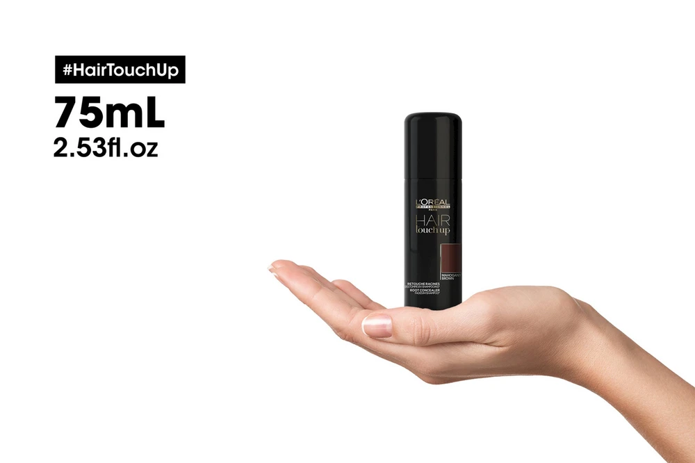 Purškiami dažai ataugusioms plaukų šaknims maskuoti  L'oreal Professionnel Hair Touch Up, kaštono ruda spalva, 75 ml