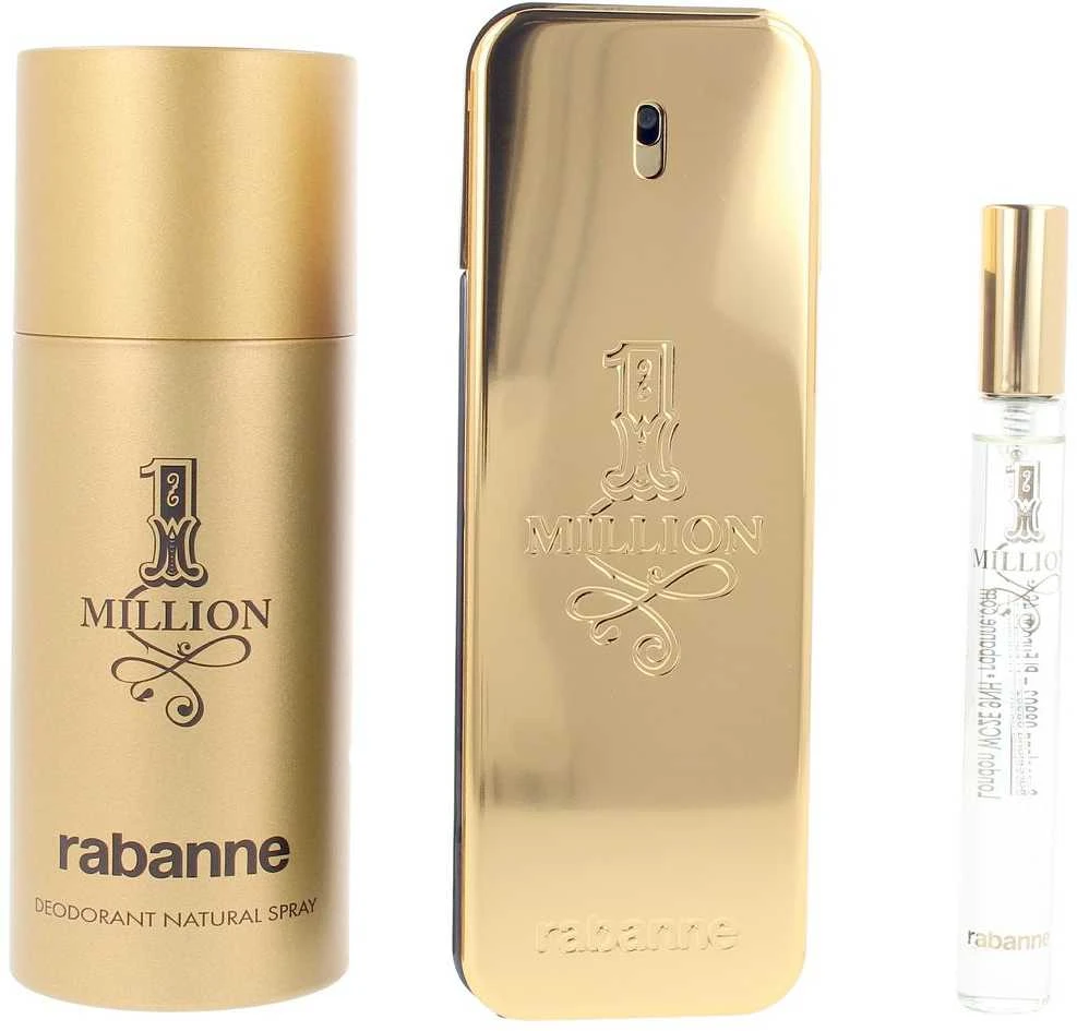 Paco Rabanne Estuche 1 Million Eau De Toilette, 100 ml Desodorante, 150 ml Eau De Toilette, 10 ml