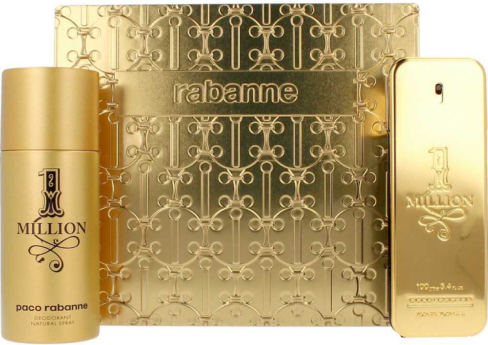 Paco Rabanne 1 Million tualetinis vanduo purškiklis, 100 ml rinkinys, 2 vnt. Kalėdų 2023 m.