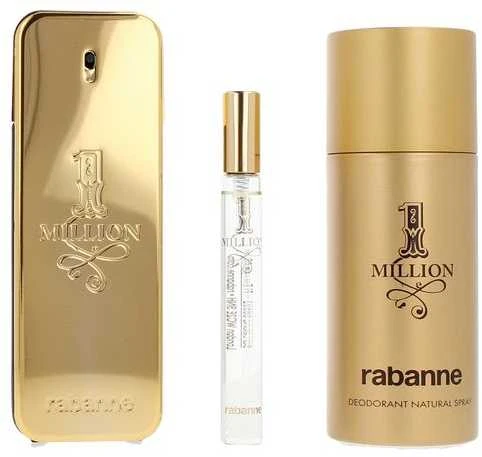 Paco Rabanne Rabanne 1 Million Eau De Toilette Purškiklis, 100 ml Set 3 Pieces