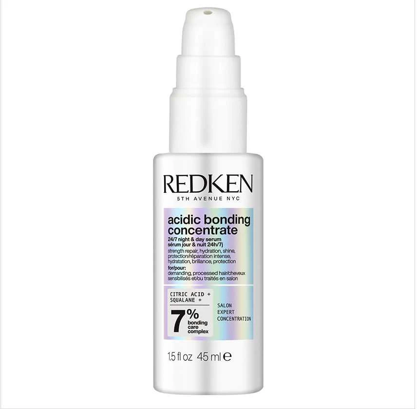 Redken Intensive dieninis ir naktinis serumas pažeistiems plaukams atstatyti Acidic Bonding Concentrate (24/7 Night & Day Serum), 45 ml