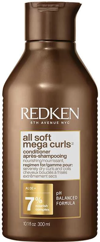 Redken All Soft Mega Garbanotiems plaukams kondicionierius plaukams 300ml