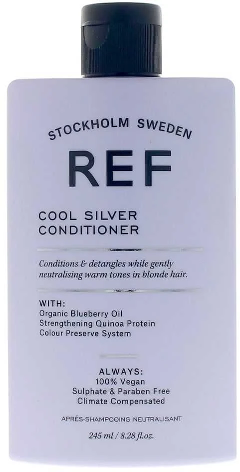 REF Cool Sidabrinis plaukų kondicionierius be sulfatų, neutralizuojantis šiltus atspalvius, 245 ml