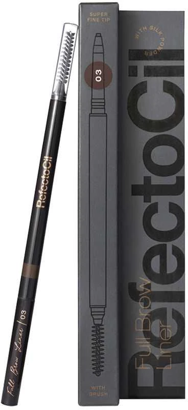 „Refectocil Full Brow Liner“ antakių kontūro pieštukas, 3 vnt., tamsiai rudas, 1 vnt.