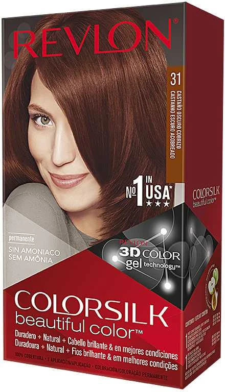 Plaukų dažai "Revlon Colorsilk" be amoniako 31 tamsus auburinas