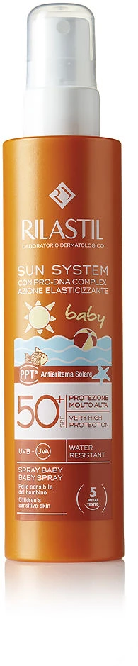 Rilastil Sun System Baby Purškiklis Transparent Spf 50+, 200 ml