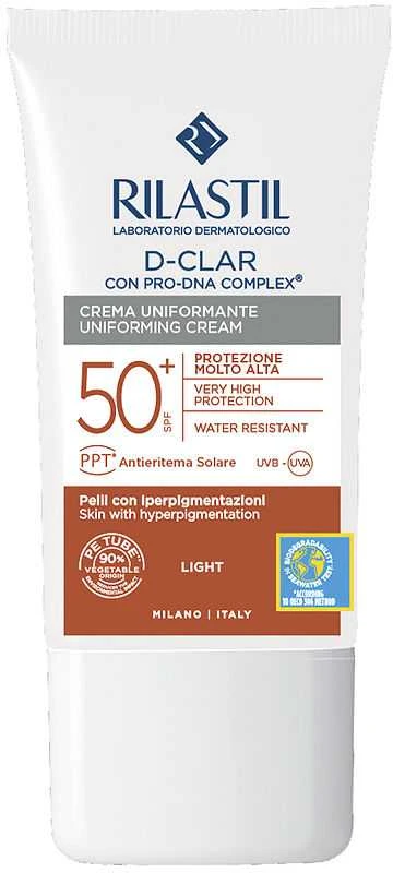 Rilastil D-Clar Spf50+ Fotoapsauginis kremas suvienodinantis veido spalvą 40ml