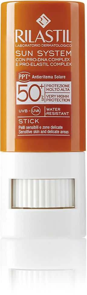 "Rilastil Sun System" skaidrus lipdukas jautrioms sritims Spf50+ 8,5ml
