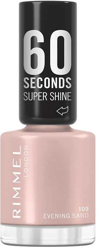 Rimmel London 60 Seconds Super Shine Nagų lakas nagų lakas, atspalvis: 109 Evening Sand, 8 ml