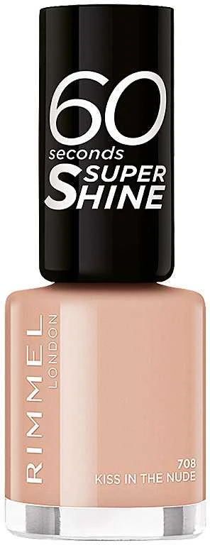 Rimmel London Rimmel 60 Seconds Super Shine 708 Kiss In The Nude nagų lakas