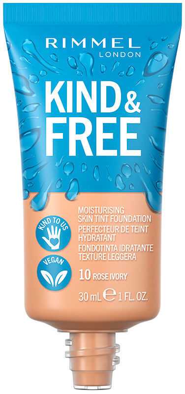 Rimmel London Kind and Free Skin Tint makiažo pagrindas 10-Rose Ivory