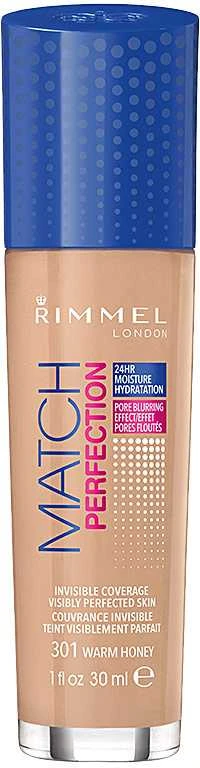 Rimmel London "Rimmel Match Perfection Foundation 301 Warm Honey makiažo pagrindas