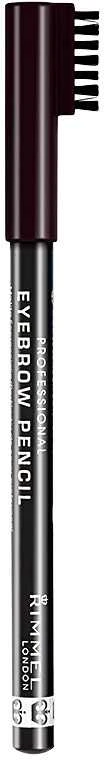 Rimmel London Professional Eyebrow Pieštukas antakių pieštukas, atspallvis: 004-Juodas Brown