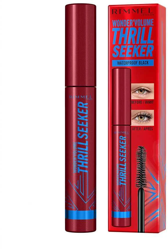 Rimmel London Wonder 'volume Thrill Seeker blakstienų tušas vandeniui atsparus juodas 8ml