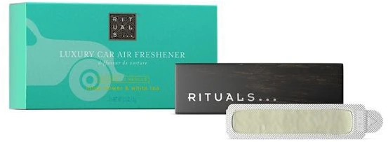 Automobilio kvepalų rinkinys Lotus Flower & White Tea (laikiklis + 2x3 g papildymas) Rituals The Ritual of Karma Life Is A Journey Car Perfume