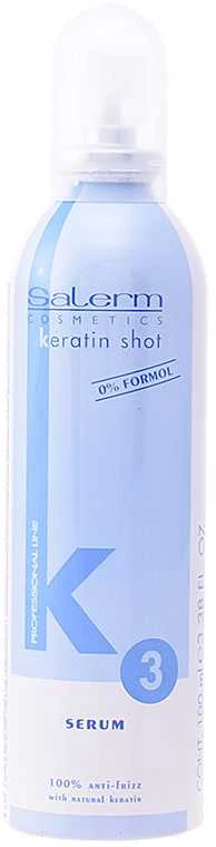 Salerm Cosmetics Keratin Shot Serum Minkštinantis ir glotninantis serumas nuo garbanojimosi, 100 ml