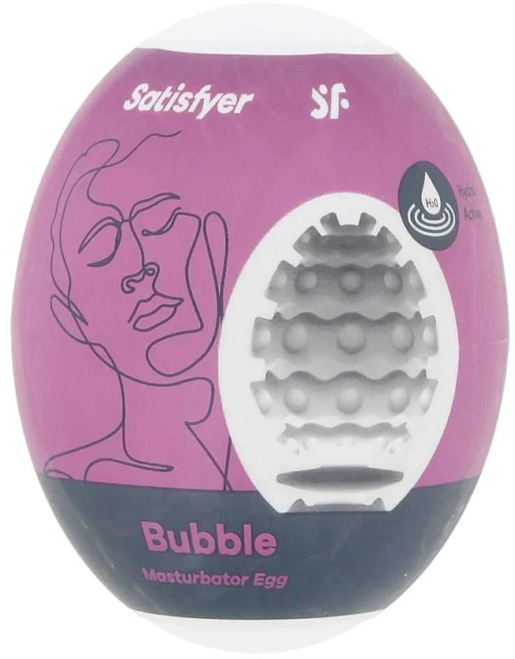 Satisfyer Masturbator Egg – Bubble Egg Masturbator Termoplastinis elastomeras (TPE)