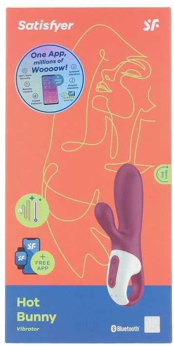 „Satisfyer SATISFYER_Hot Bunny“ vibratorius su programėle „Connect“ Lila spalva