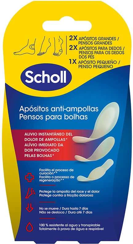 Scholl Anti-Blister Dressings Blister pleistrai nuo nutrynimo 5 vnt