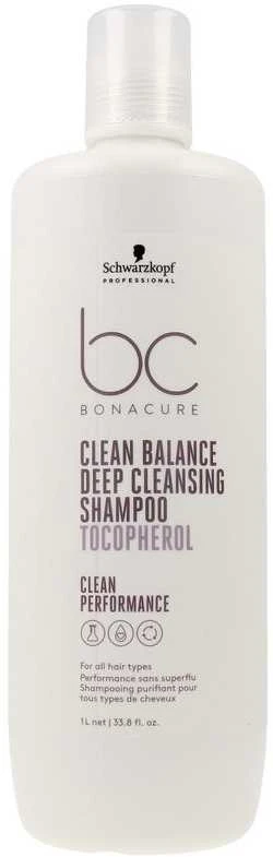 Giliai valantis šampūnas Schwarzkopf Bonacure Clean Balance Deep Cleansing Šampūnas Tocopherol 1000ml