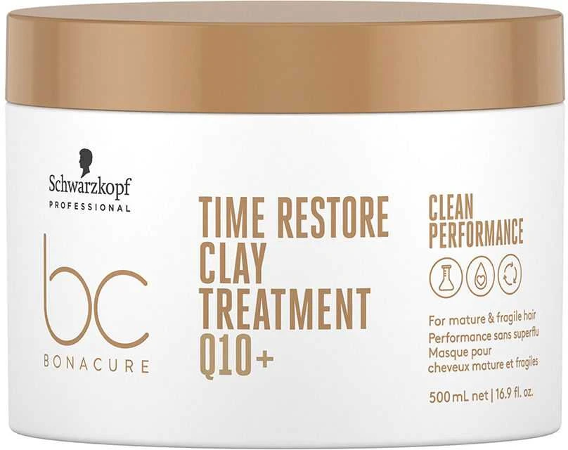 Intensyvaus poveikio kaukė Schwarzkopf Professional Bonacure Q10 Time Restore Clay Treatment 500ml