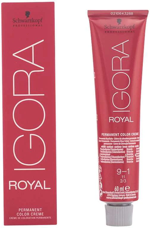 Schwarzkopf Igora Royal ilgalaikio poveikio plaukų dažai 60 ml - 9-1