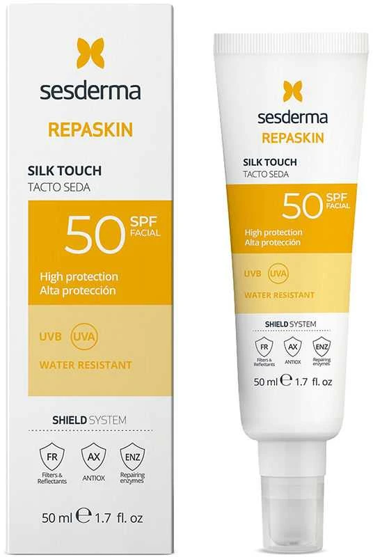 Sesderma Repaskin Silk Touch veido kremas nuo saulės su SPF50, 50 ml aprašymas - Prekės nuotrauka