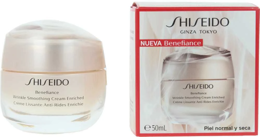 „Shiseido Benefiance“ raukšles lyginantis praturtintas dieninis veido kremas nuo raukšlių, 50 ml