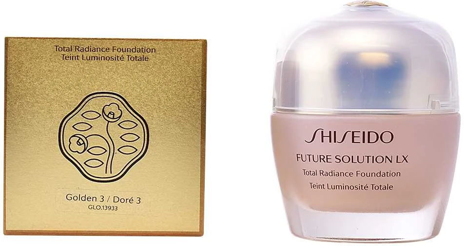 „Shiseido Future Solution LX Radiant Finish Kreminis“ makiažo pagrindas „03 Golden SPF 15“, 30 ml