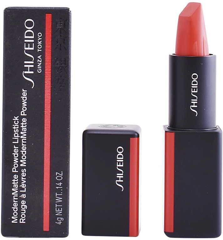 Shiseido ModernMatte Powder matiniai lūpų dažai, 4g, Spalva: 509 Flame