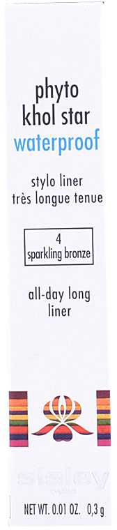 Sisley Atsparus vandeniui eyeliner Phyto-Khol Star Atsparus vandeniui (Stylo Liner) 0.3 g, 4 Sparkling Bronze