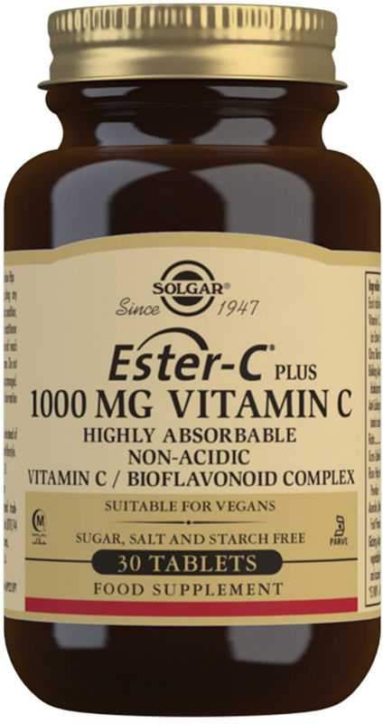 Solgar Ester-C Plus 1000 mg vitamino C tabletės - 30 vnt