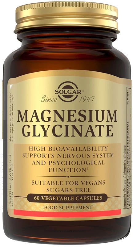Solgar Magnesium Bisglycinate 60 Vegetable Capsules