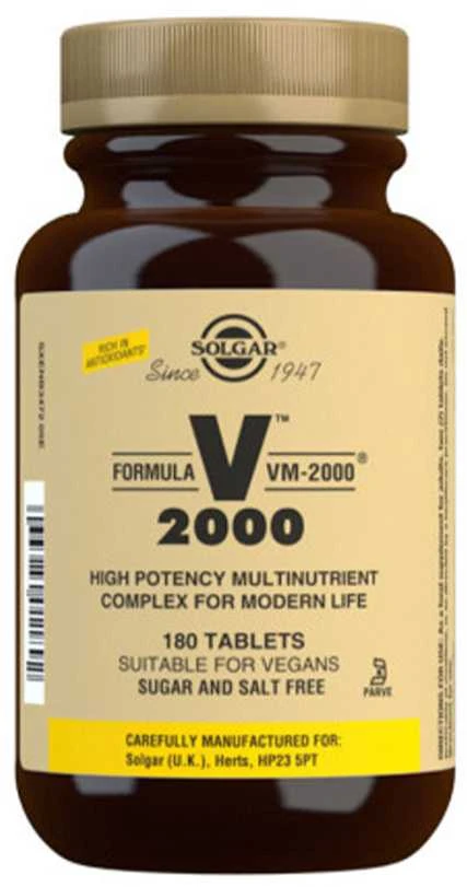 Solgar VM-2000 Multivitaminai 180 Tablečių